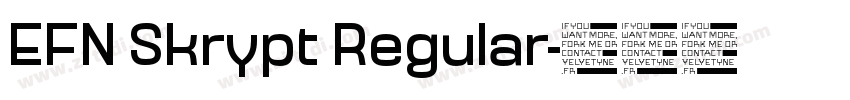 EFN Skrypt Regular字体转换